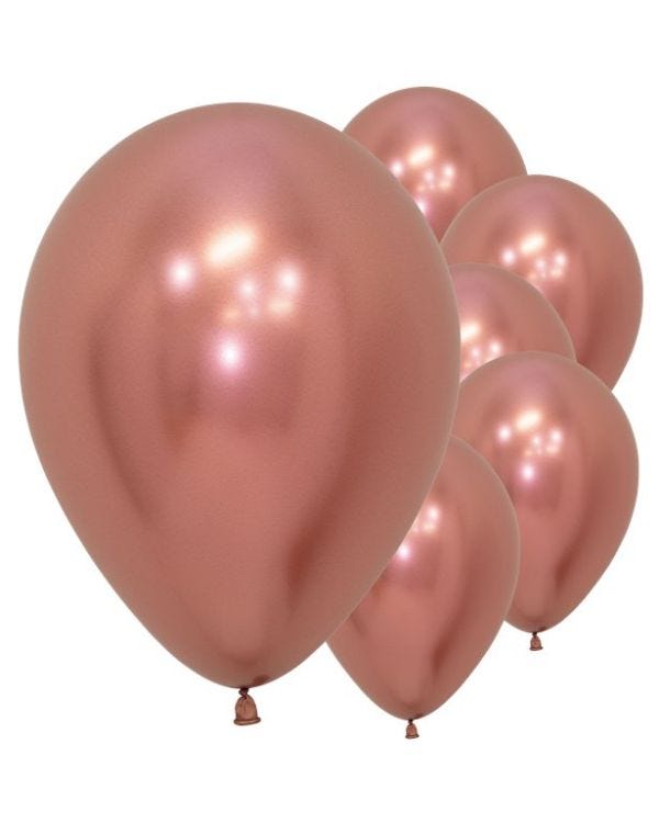 Rose Gold Reflex Balloons - 12&quot; Latex (50pk)