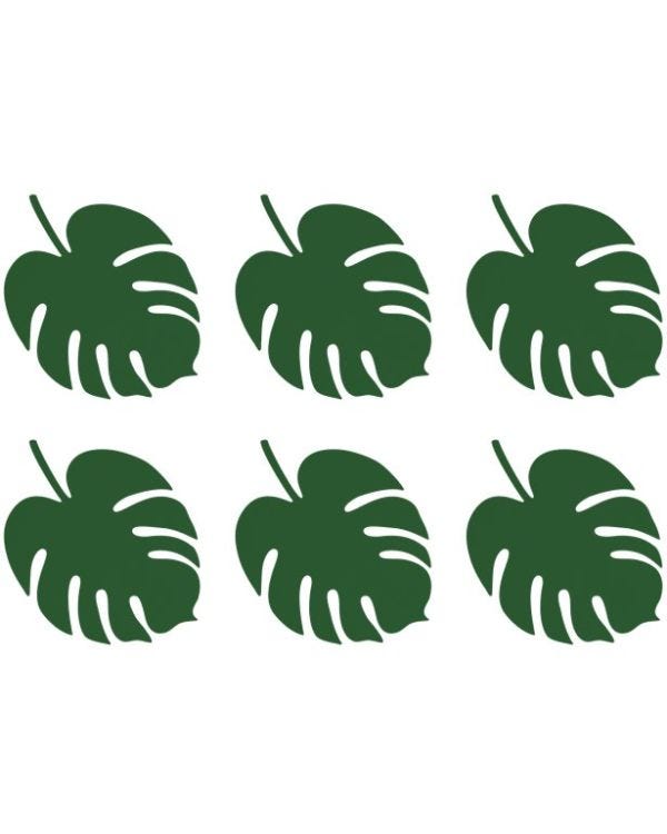 Palm Leaf Table Decorations - 14.5cm (6pk)