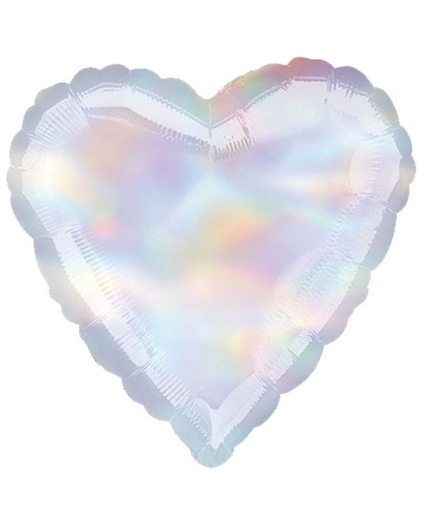 Iridescent Heart Balloon - 18&quot; Foil