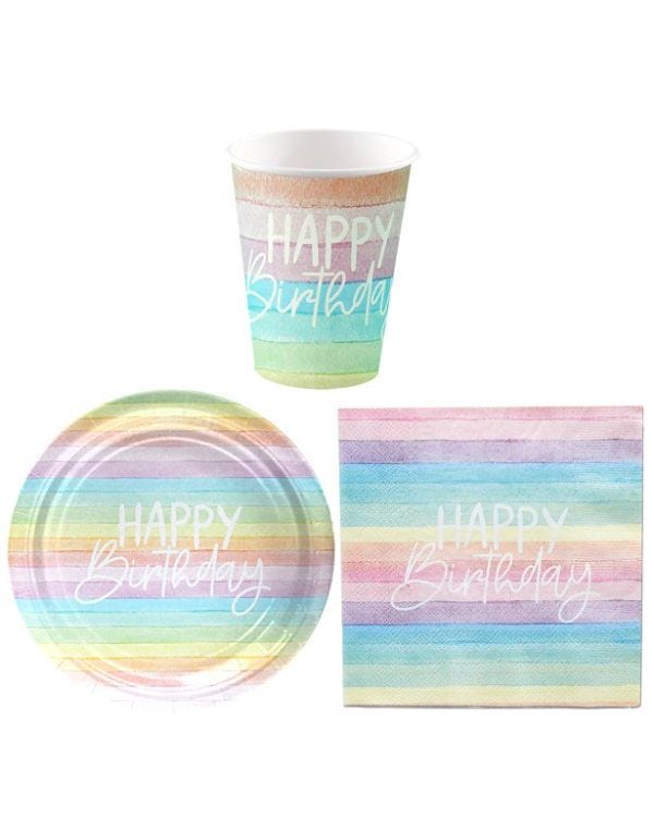 Pastel Rainbow - Value Party Pack for 8
