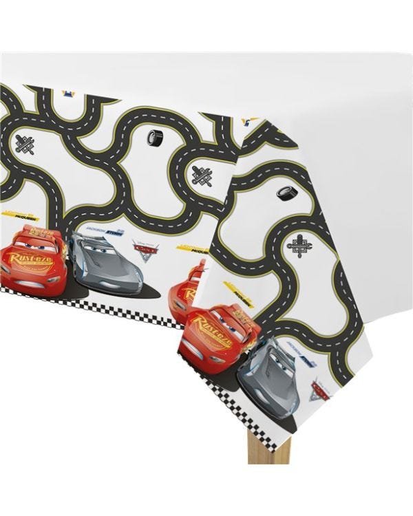 Disney Cars 3 Plastic Table Cover - 1.2m x 1.8m