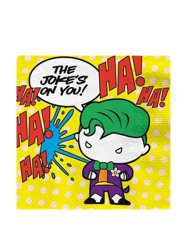 Batman &amp; Joker Paper Napkins - 33cm (16pk)