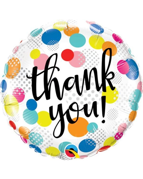 Thank You Dots Balloon - 18&quot; Foil
