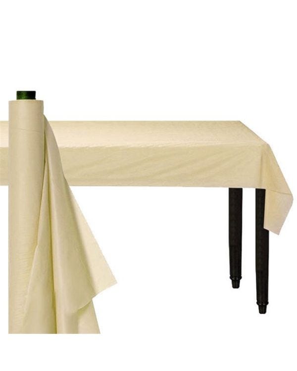 Ivory Plastic Banqueting Roll - 30m x 1m