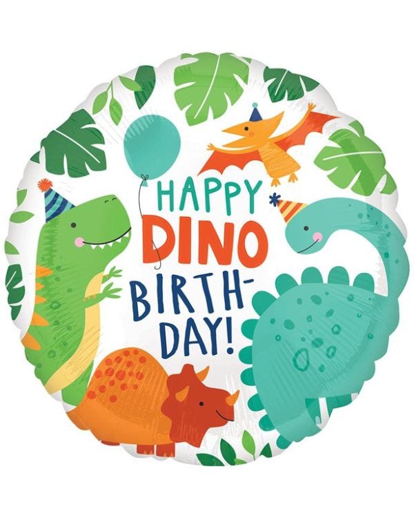 Dinosaur Happy Birthday Balloon - 18&quot; Foil
