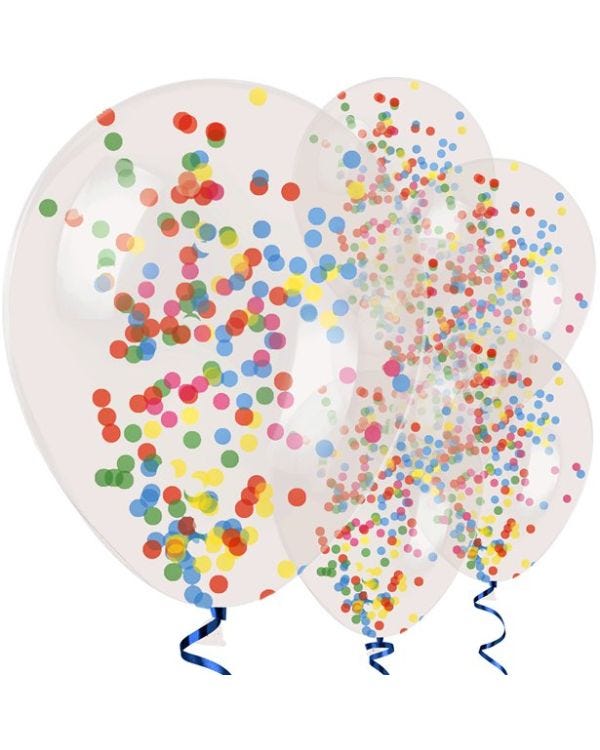 Assorted Confetti Balloon Balloons - 11&quot; Latex (6pk)