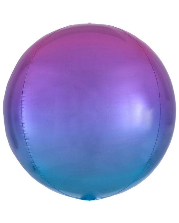 Ombre Red &amp; Blue Orbz Balloon - 16&quot; Foil