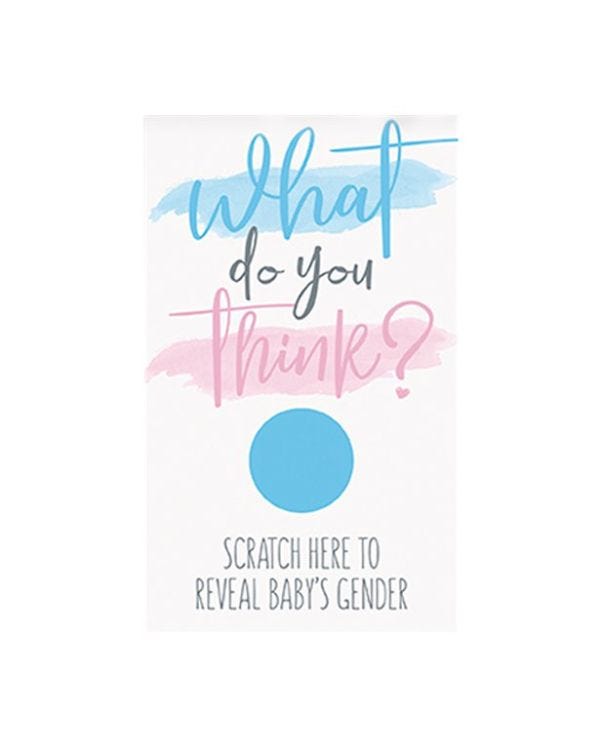 What Do You Think Gender Reveal Scratch Card - Boy (10pk)