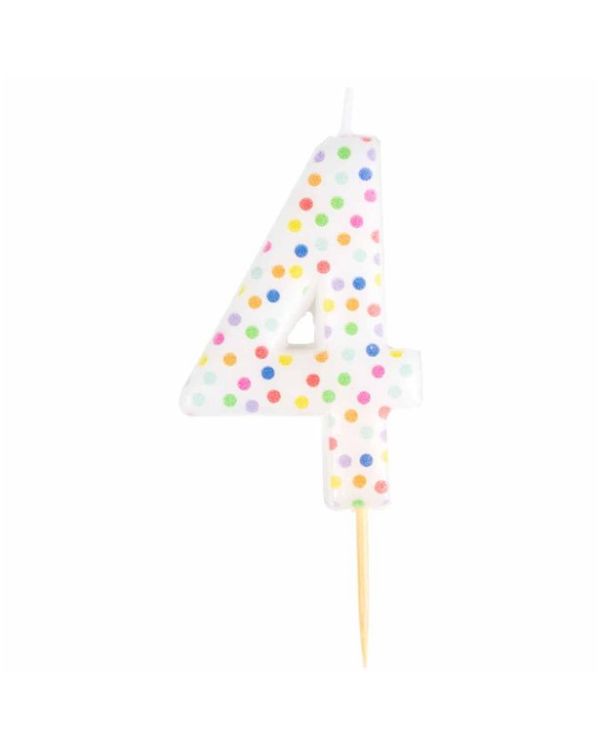 Number 4 Dots Candle