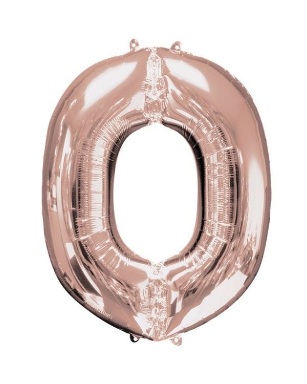 Rose Gold Letter O Air Filled Balloon - 16&quot; Foil