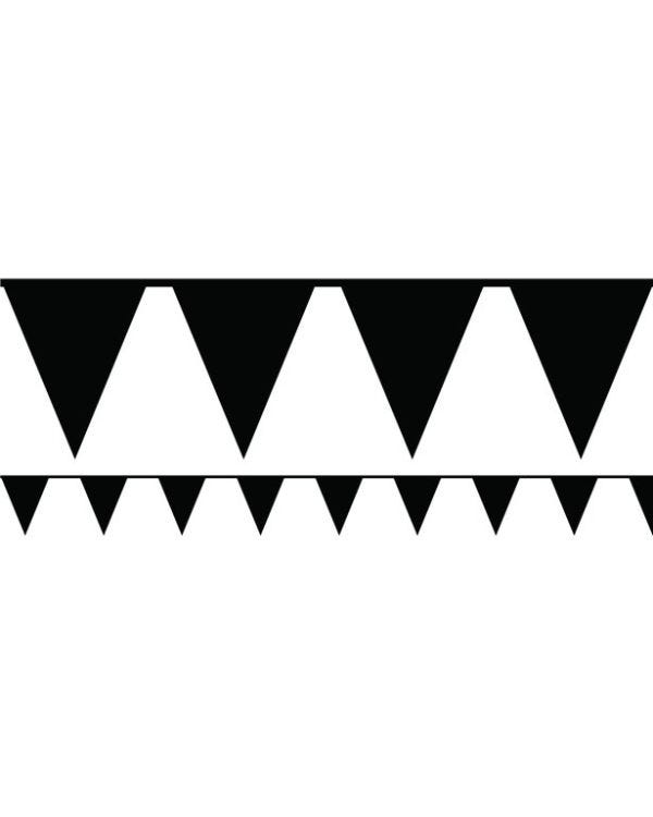Black Paper Bunting - 4.5m