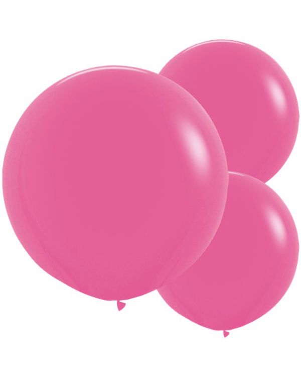 Fuchsia Pink Balloons - 24&quot; Latex (3pk)