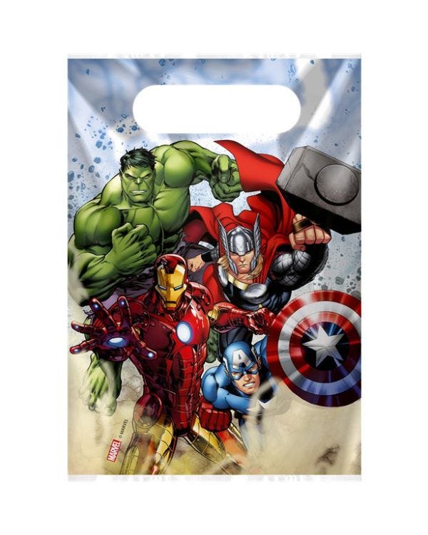 Avengers Infinity Stones Plastic Loot Bags (6pk)