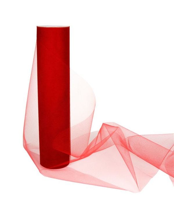 Red Tulle Roll - 30cm x 25m