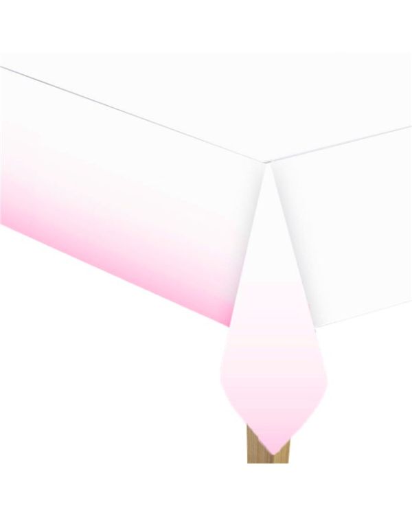 1st Birthday Pink Paper Tablecover - 1.2m x 1.8m