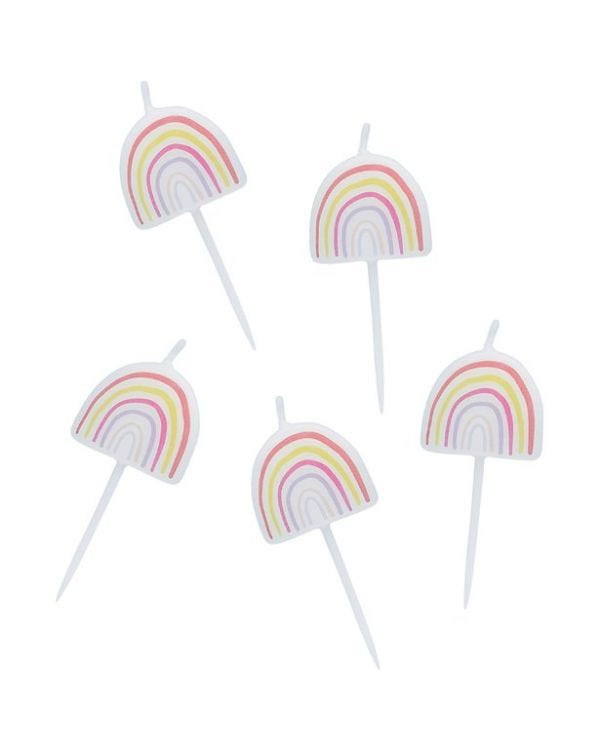 Rainbow Candles (5pk)