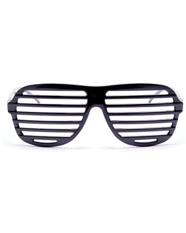 Black Slatted Glasses
