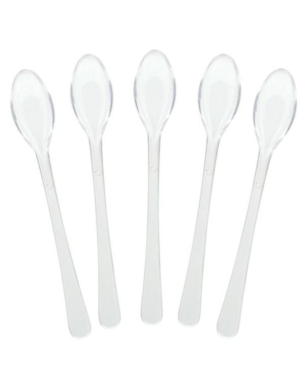 Clear Plastic Mini Spoons (40pk)
