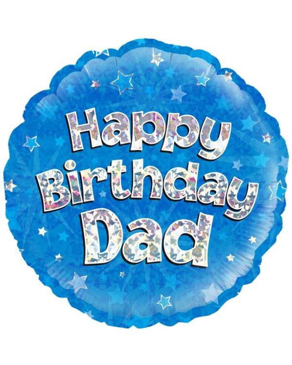 Happy Birthday Dad Blue Balloon - 18&quot; Foil