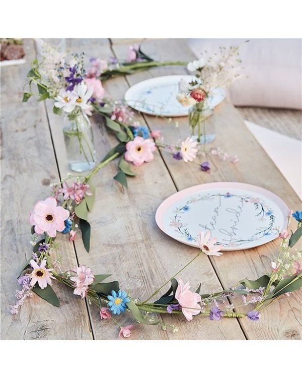 Meadow Floral Reuseable Artificial Flower Garland - 1.9m