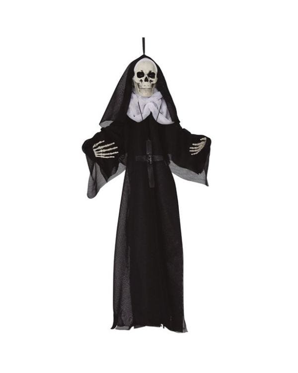 Hanging Skeleton Nun - 50cm
