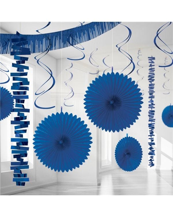 Royal Blue Paper &amp; Foil Room Decorating Kit