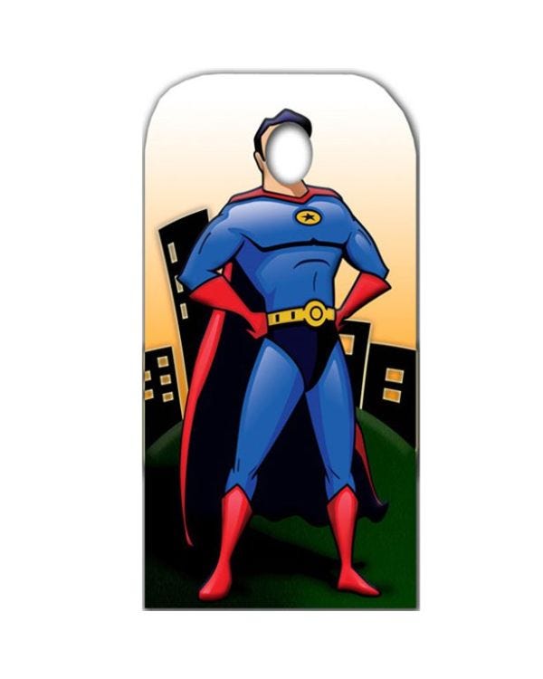Superhero Stand In Photo Prop - 186cm x 90cm