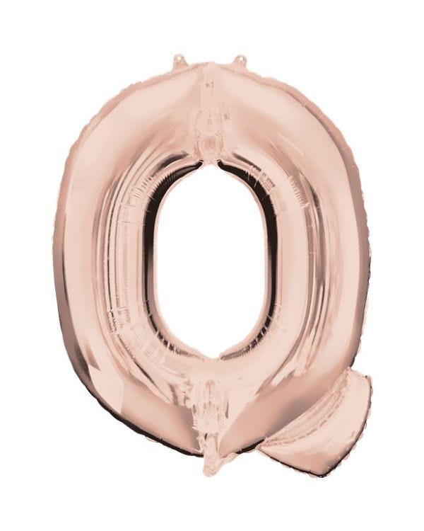 Rose Gold Letter Q Balloon - 34 Foil