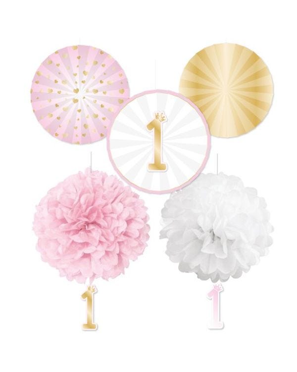 1st Birthday Pink Decorating Kit (5pk)