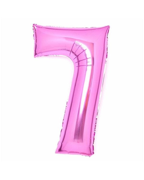 Number 7 Pink Foil Balloon - 34&quot;
