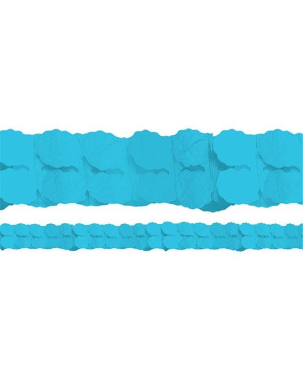 Turquoise Paper Garland Decoration - 3.7m