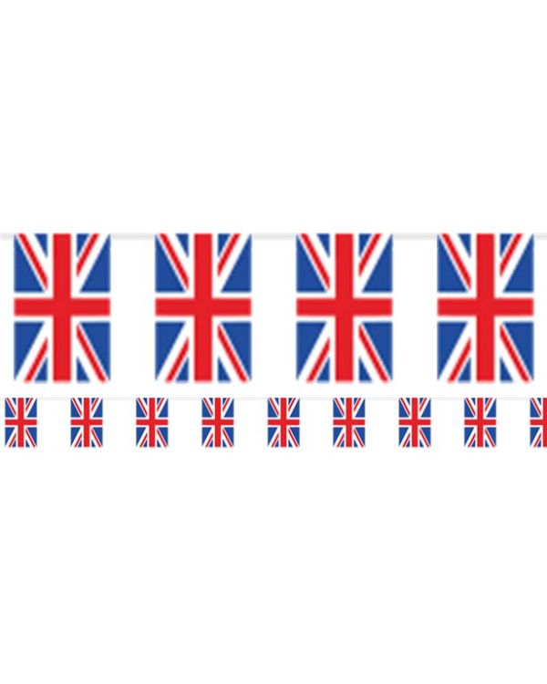 Union Jack Plastic Flag Bunting - 10m