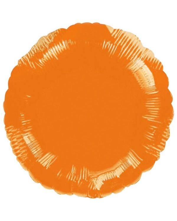 Orange Round Balloon - 18&#039;&#039; Foil - unpackaged