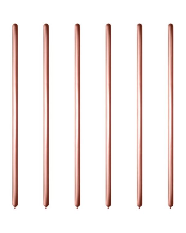 Rose Gold Reflex Modelling Balloons - 260Q Latex (50pk)