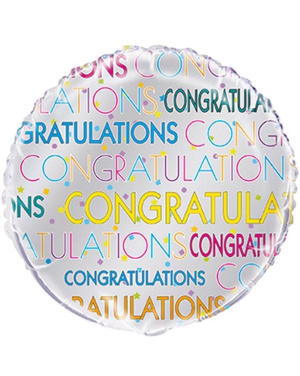 Congratulations Bright Star Balloon - 18&quot; Foil