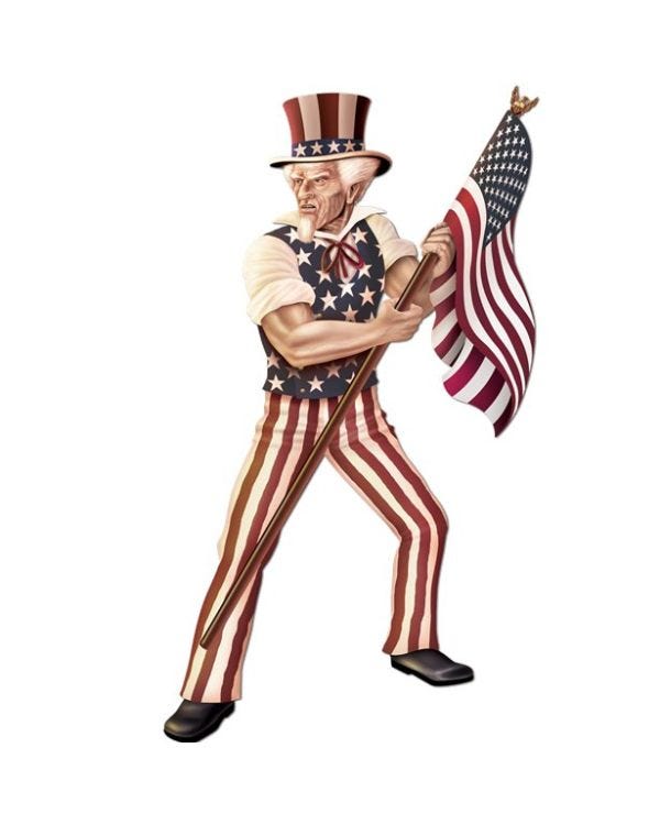 Uncle Sam Cardboard Cutout - 1.68m