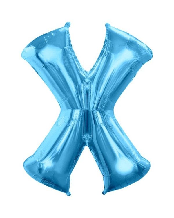 Blue Letter X Balloon - 34&quot; Foil