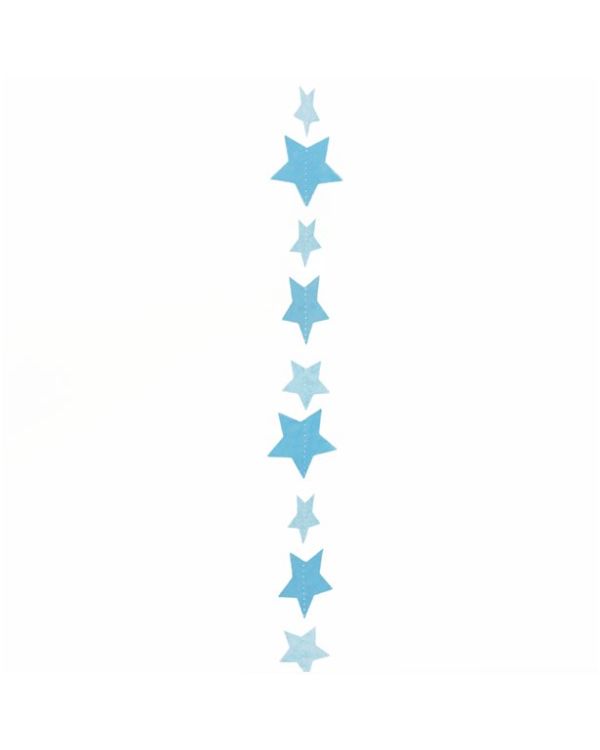 Blue Paper Stars Balloon Tail - 1.2m