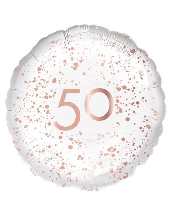 50th Rose Gold Foil Balloon - 18&quot;