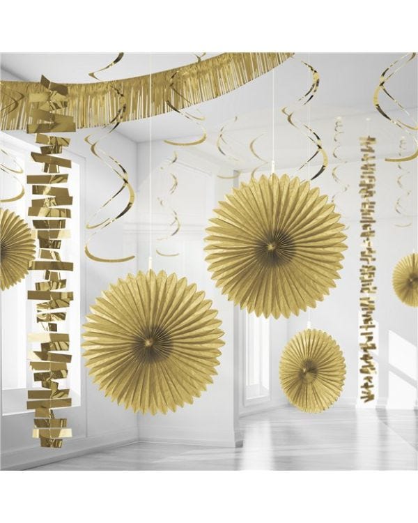Gold Paper &amp; Foil Room Decorating Kit