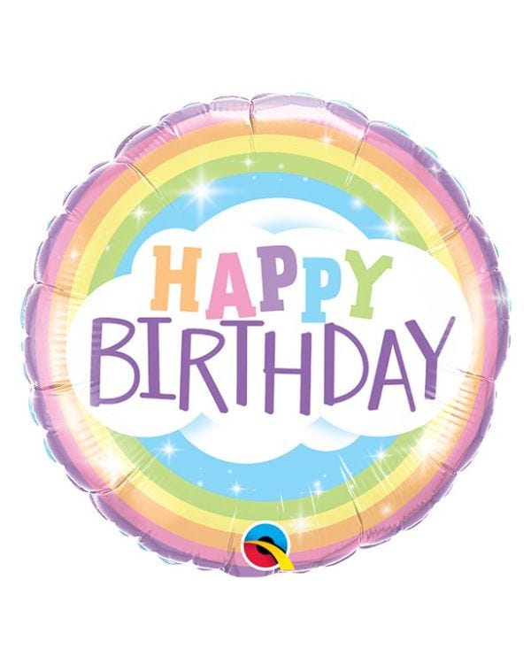 Happy Birthday Rainbow Balloon - 18&quot; Foil