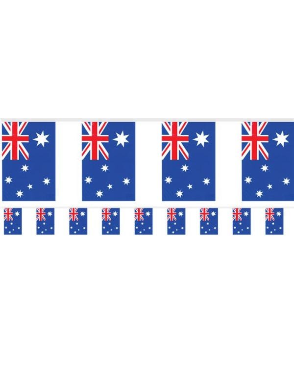 Australian Flag Plastic Bunting - 4m