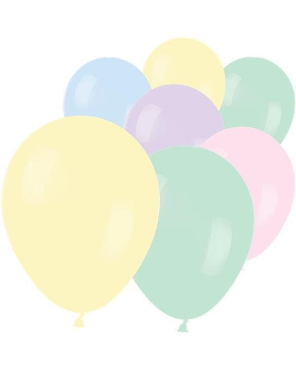 Crystal Pastel Assorted Colour Mini Balloons - 5&quot; Latex (100pk)