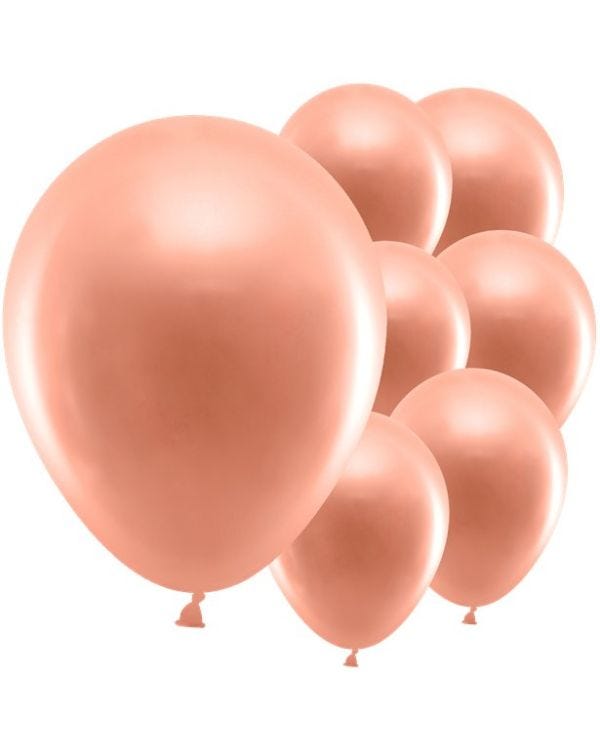 Rose Gold Metallic Balloons - 9&quot; Latex (10pk)