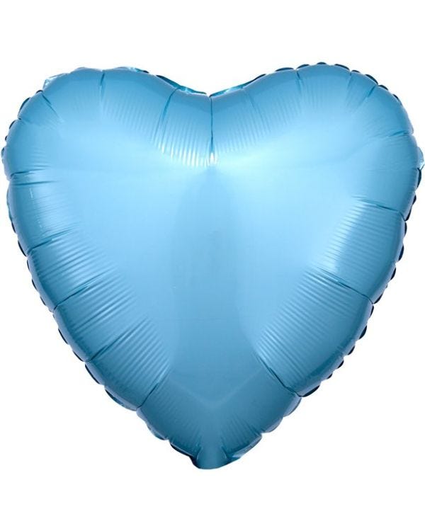 Metallic Pastel Blue Heart Balloon - 18&#039;&#039; Foil