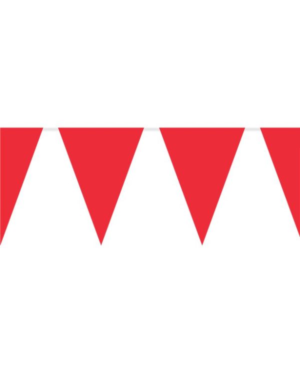 Red Plastic Bunting - 10m
