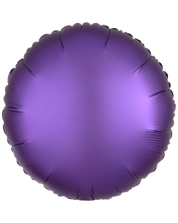 Purple Royale Satin Luxe Circle Foil Balloon - 18&quot;