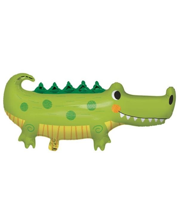 Alligator Party Shaped Metallic Balloon - 36&quot; Foil