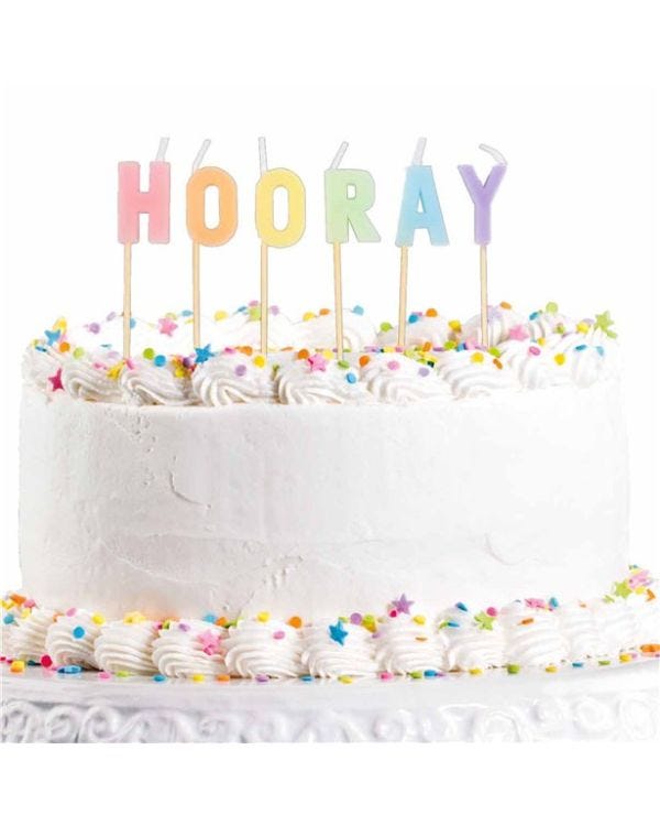 Hooray Pastel Pick Candles