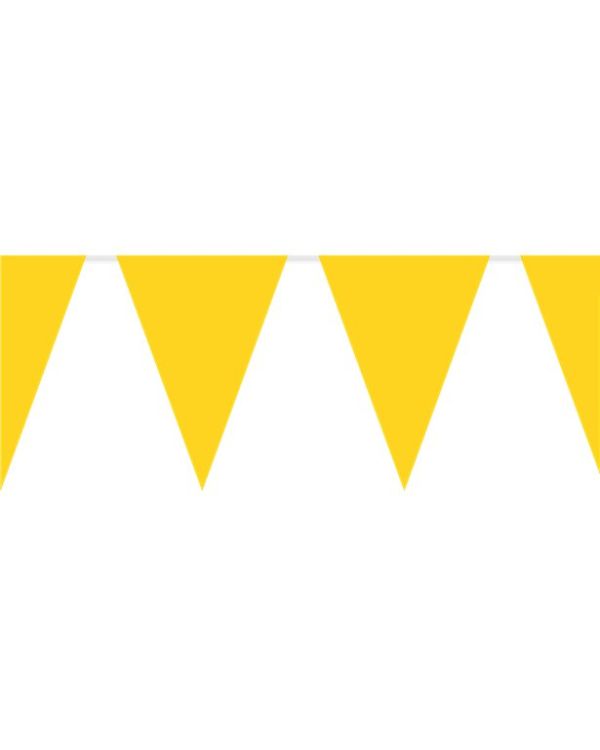 Yellow Plastic Bunting - 10m